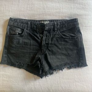 Free People - black jean shorties